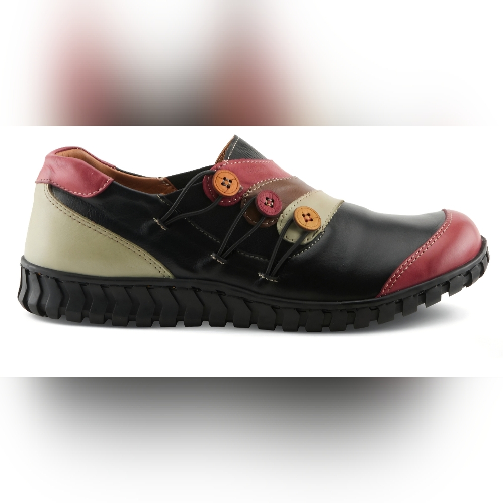 Spring Step Neeta Leather Button MultiColor Leather Slip On Shoes Size EU39US8.5 - Picture 3 of 16